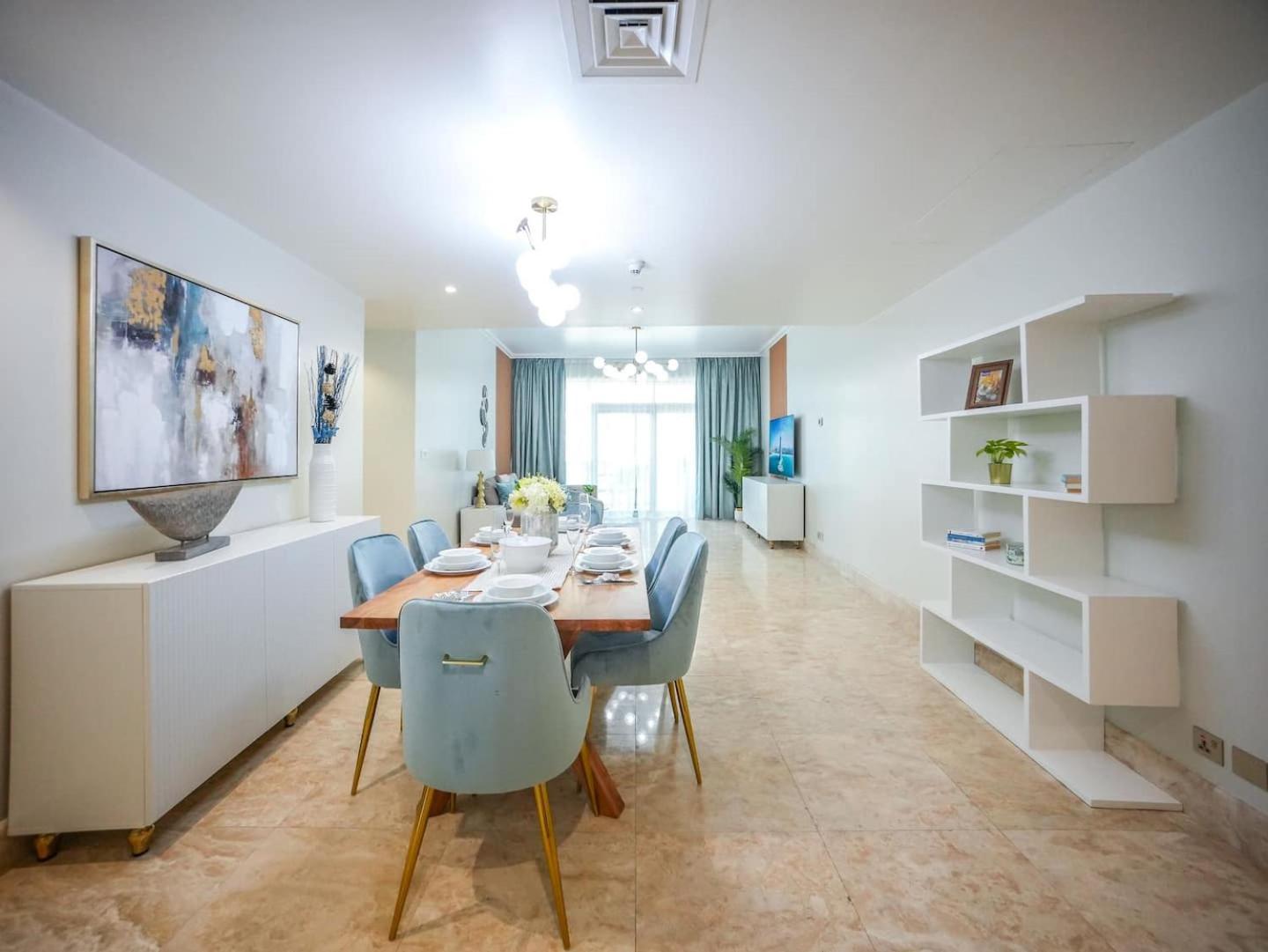 Deluxe 3 Bedroom With Marina & Sea View Dubai Esterno foto